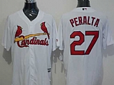 St. Louis Cardinals #27 Jhonny Peralta White New Cool Base Stitched MLB Jersey,baseball caps,new era cap wholesale,wholesale hats